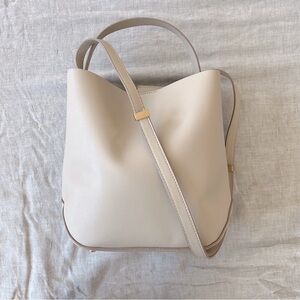Mango Minimalist Bag - Vegan Leather Tote / Bucket Bag